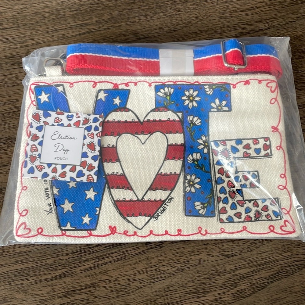 Brighton Canvas VOTE 2024 Crossbody NEW